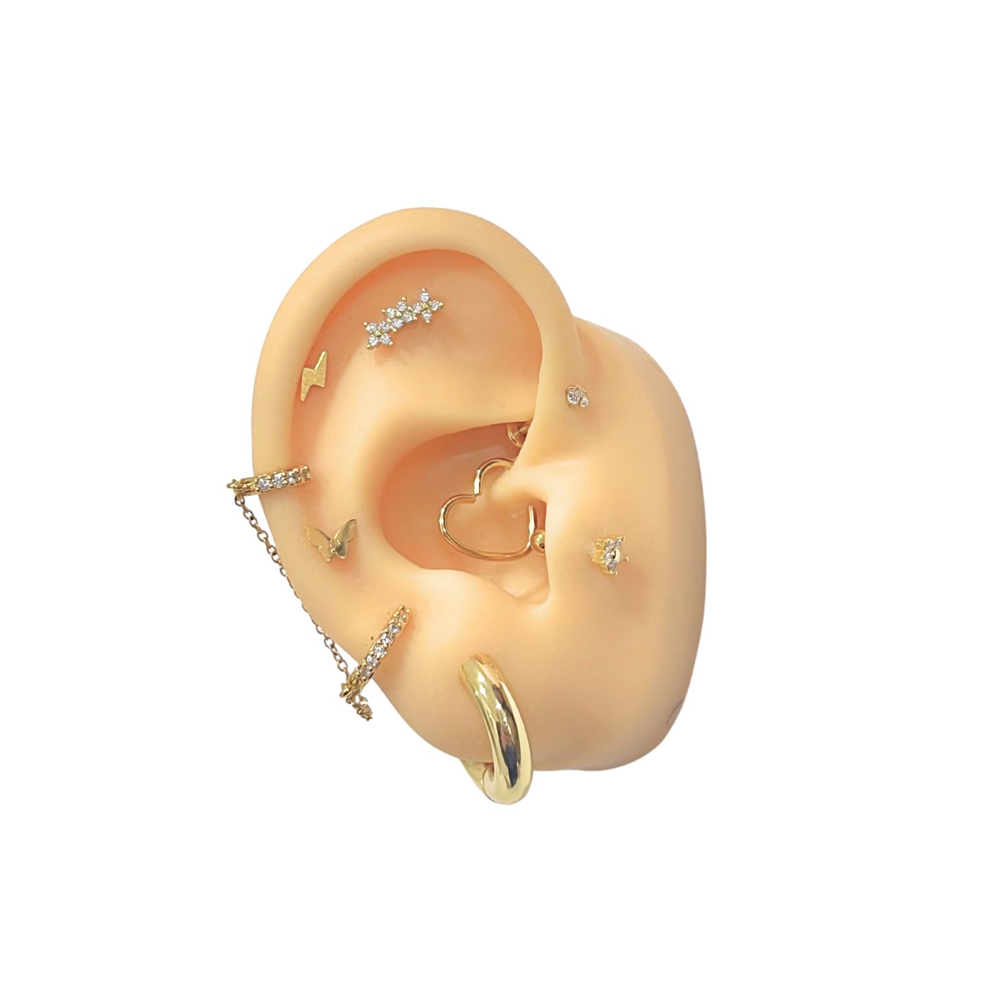 Piercing Acero Quirúrgico Dorado Flor Mediana