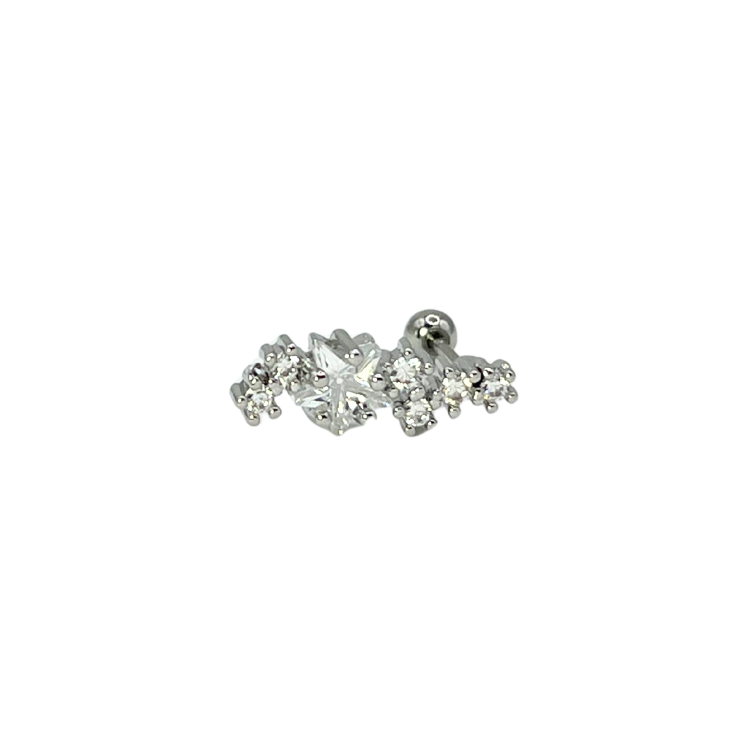Piercing Acero Quirúrgico Plateado Constelación