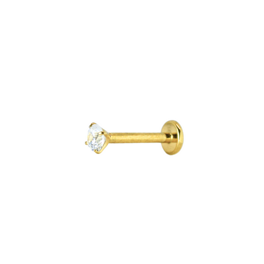 Piercing Titanio Dorado Circonia Círculo