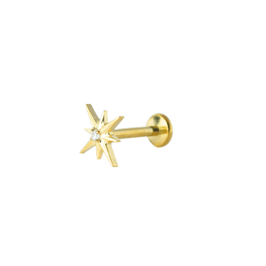 Piercing Titanio Dorado Celestial