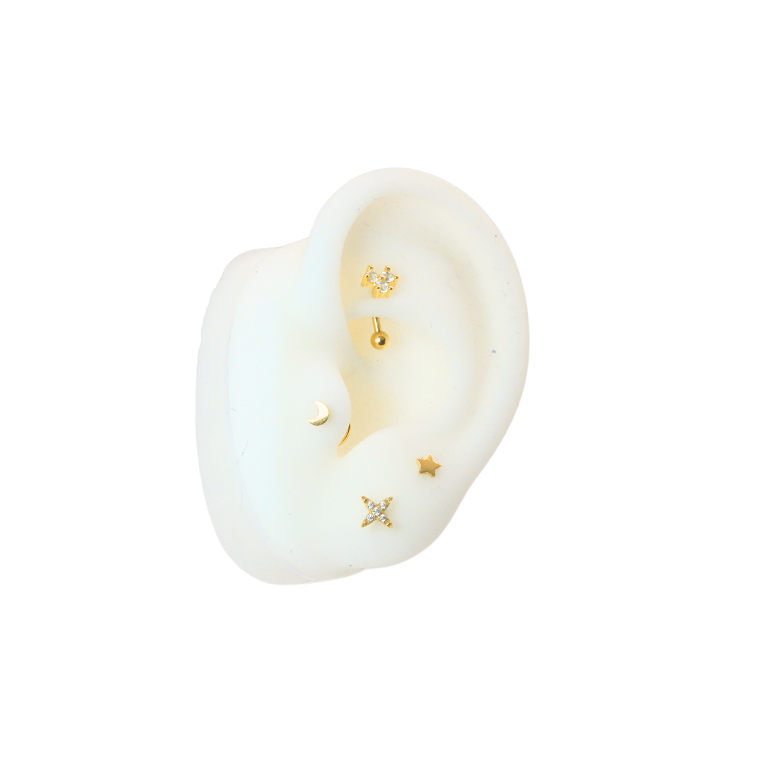 Tragus Dorado Luna Lisa