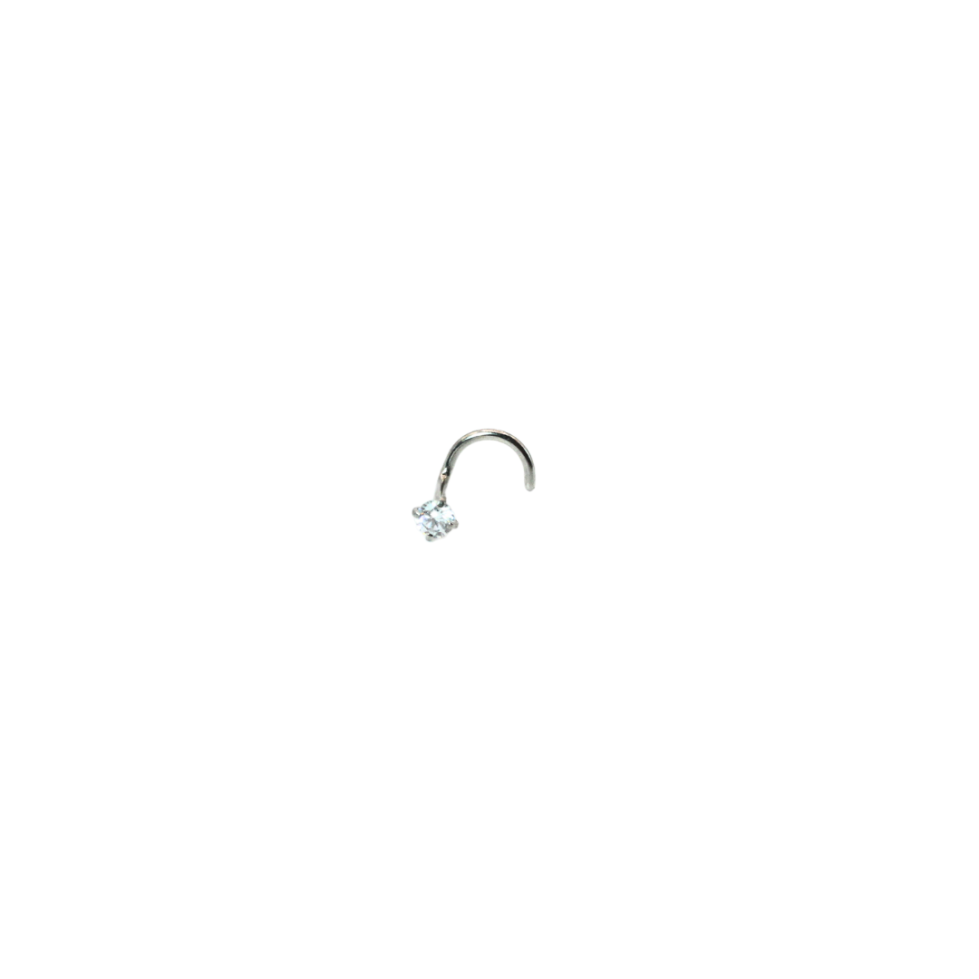 Tragus Plateado Circonia Círculo Grande