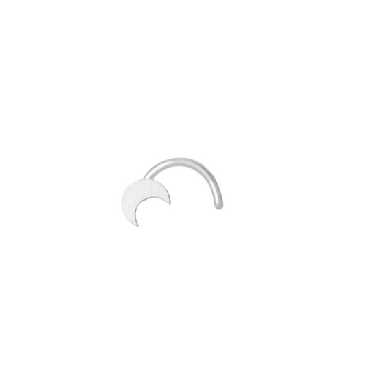 Tragus Plateado Luna Lisa