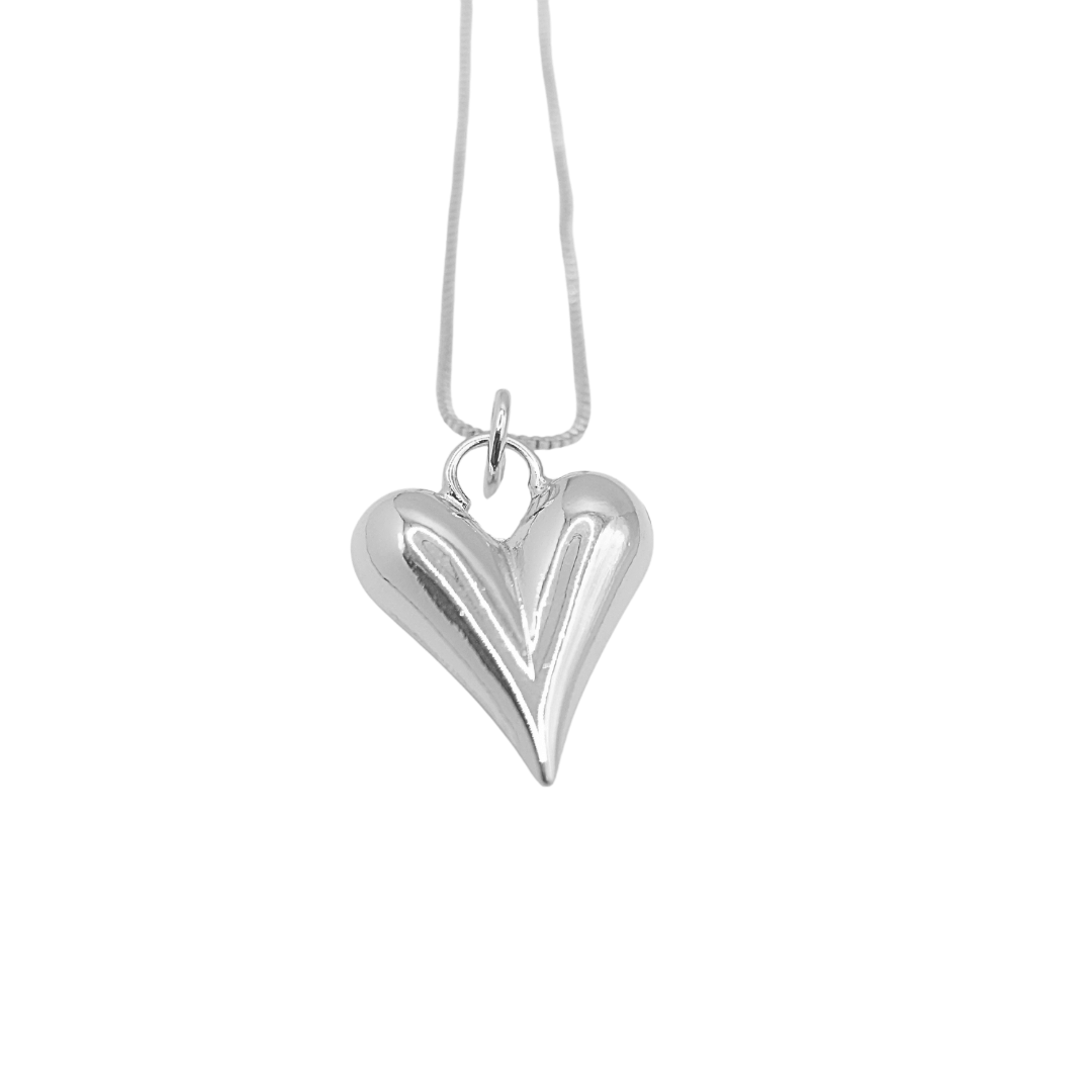 Collar Corazón Plateado