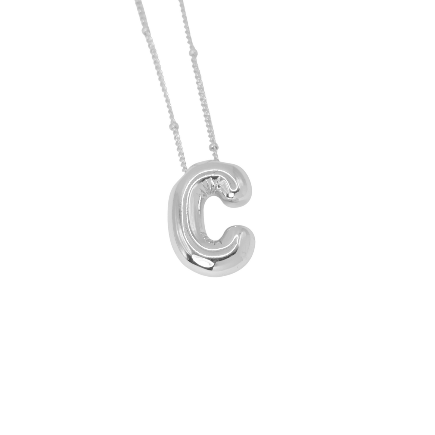 Collar Inicial Big Plateado