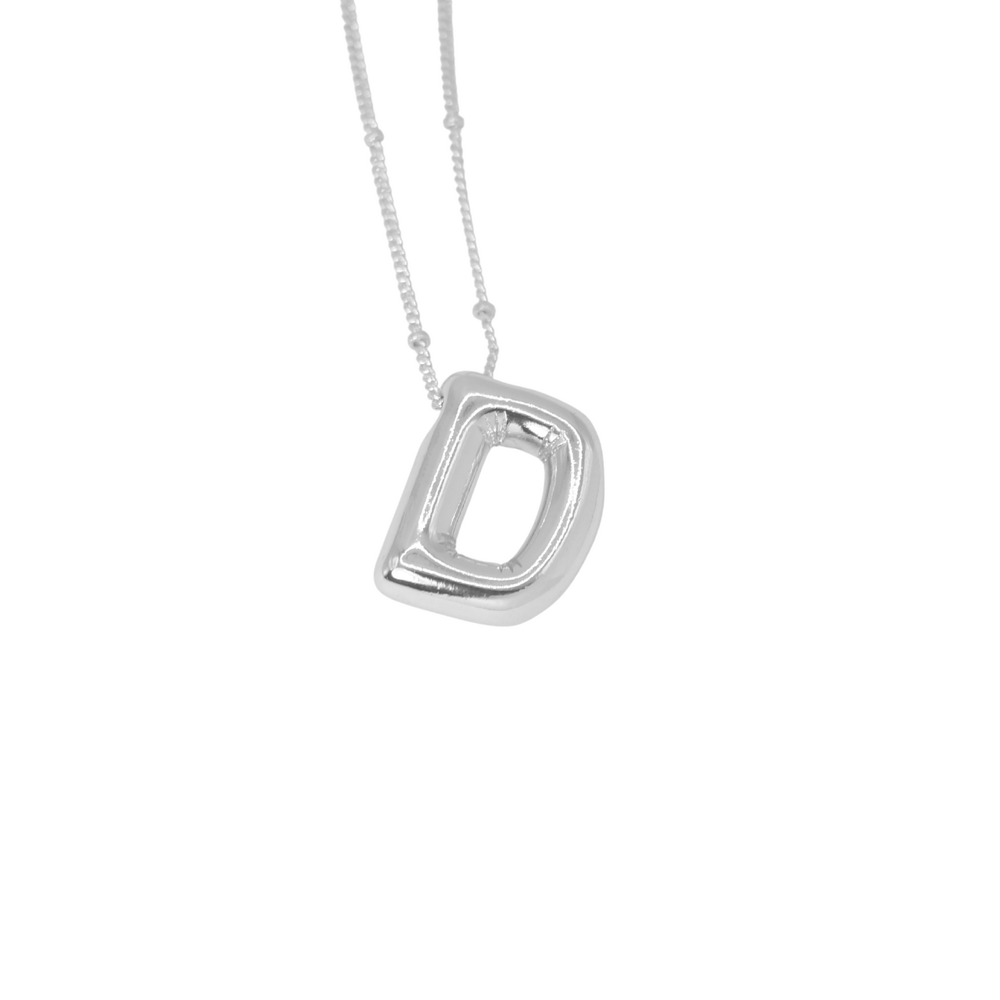 Collar Inicial Big Plateado