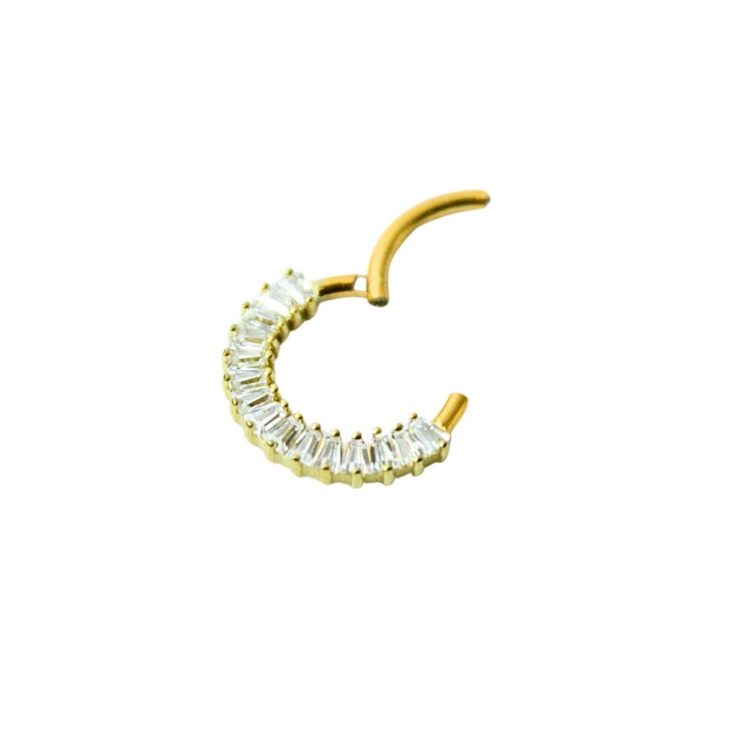 Piercing Titanio Dorado Clicker Abanico 10mm
