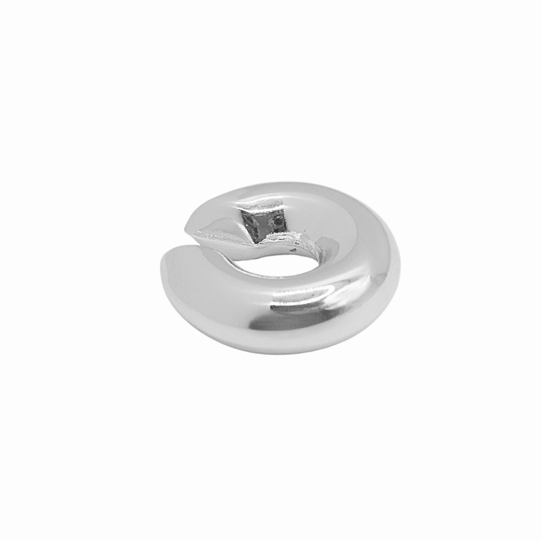Ear Cuff Súper Chunky Plateado