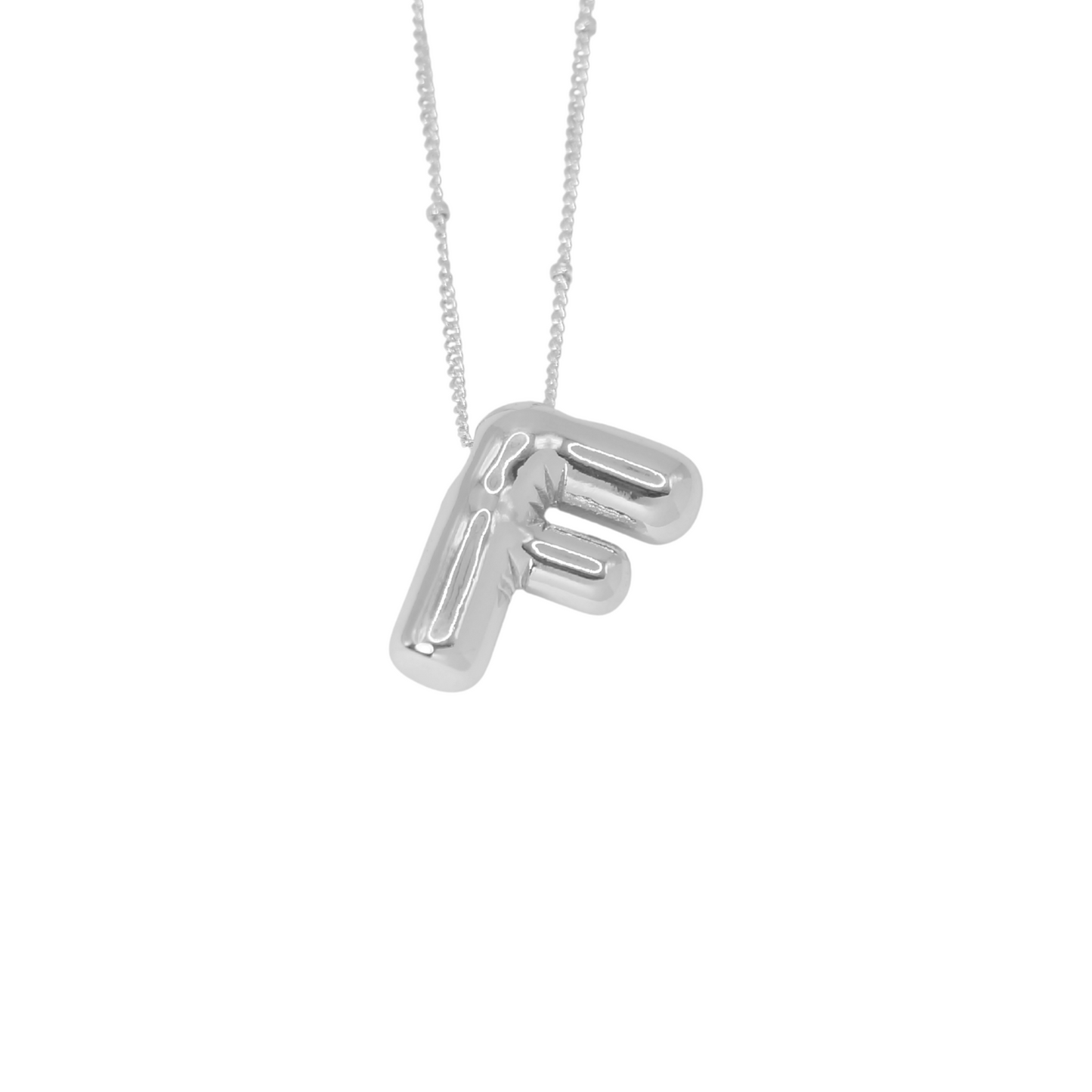 Collar Inicial Big Plateado