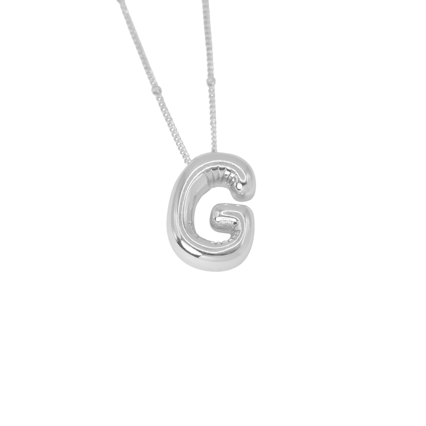 Collar Inicial Big Plateado
