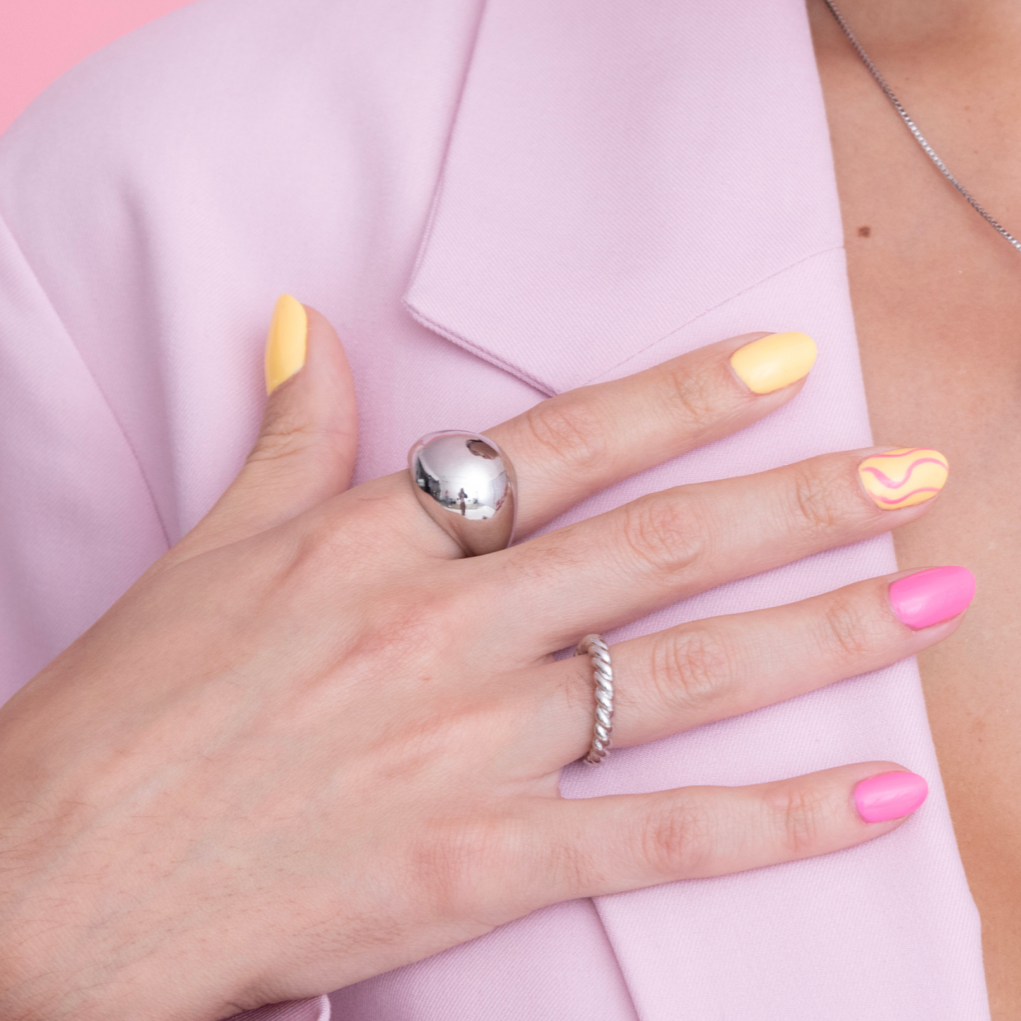 Anillo Big Plateado