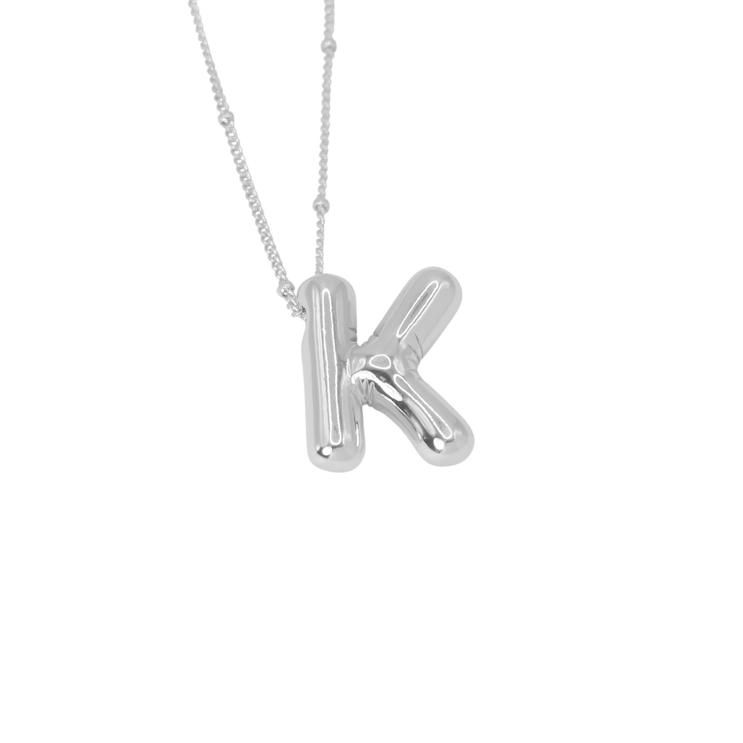 Collar Inicial Big Plateado