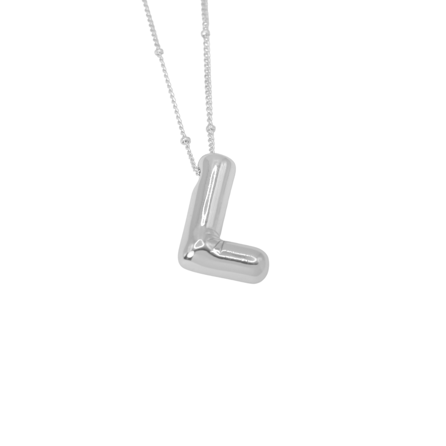 Collar Inicial Big Plateado