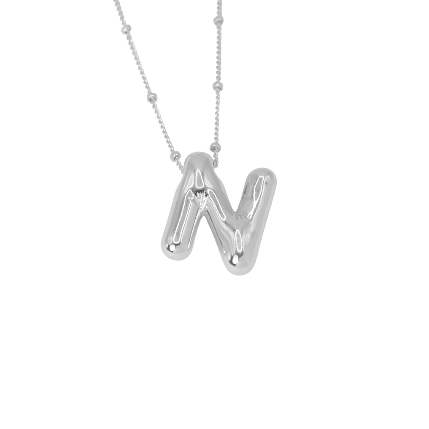 Collar Inicial Big Plateado