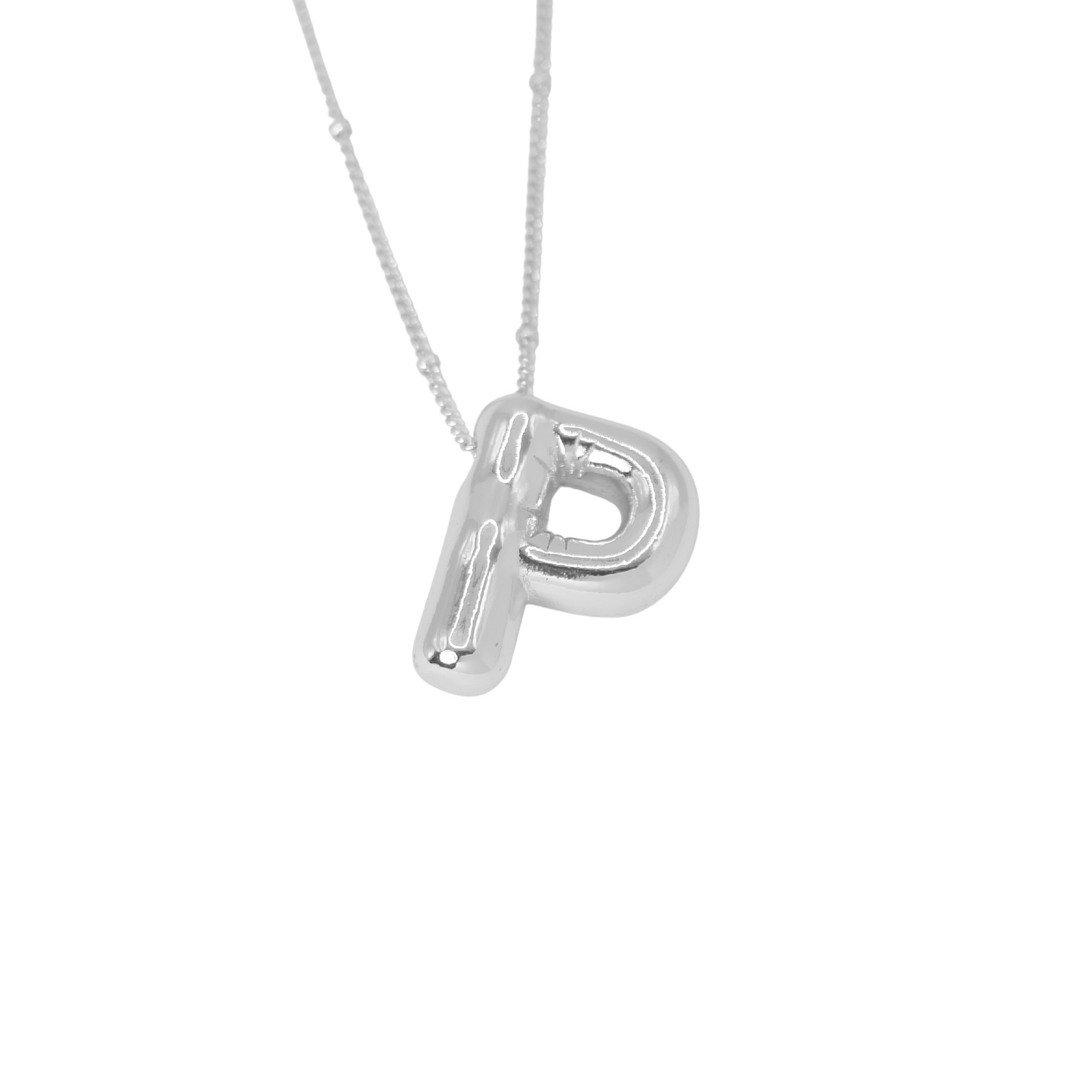 Collar Inicial Big Plateado