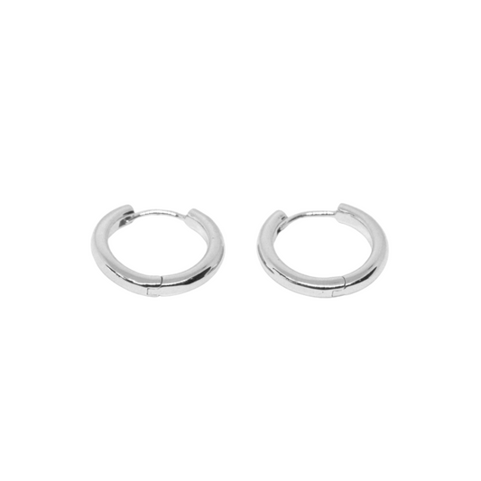 Hoop Lisa Grande Plateado Par