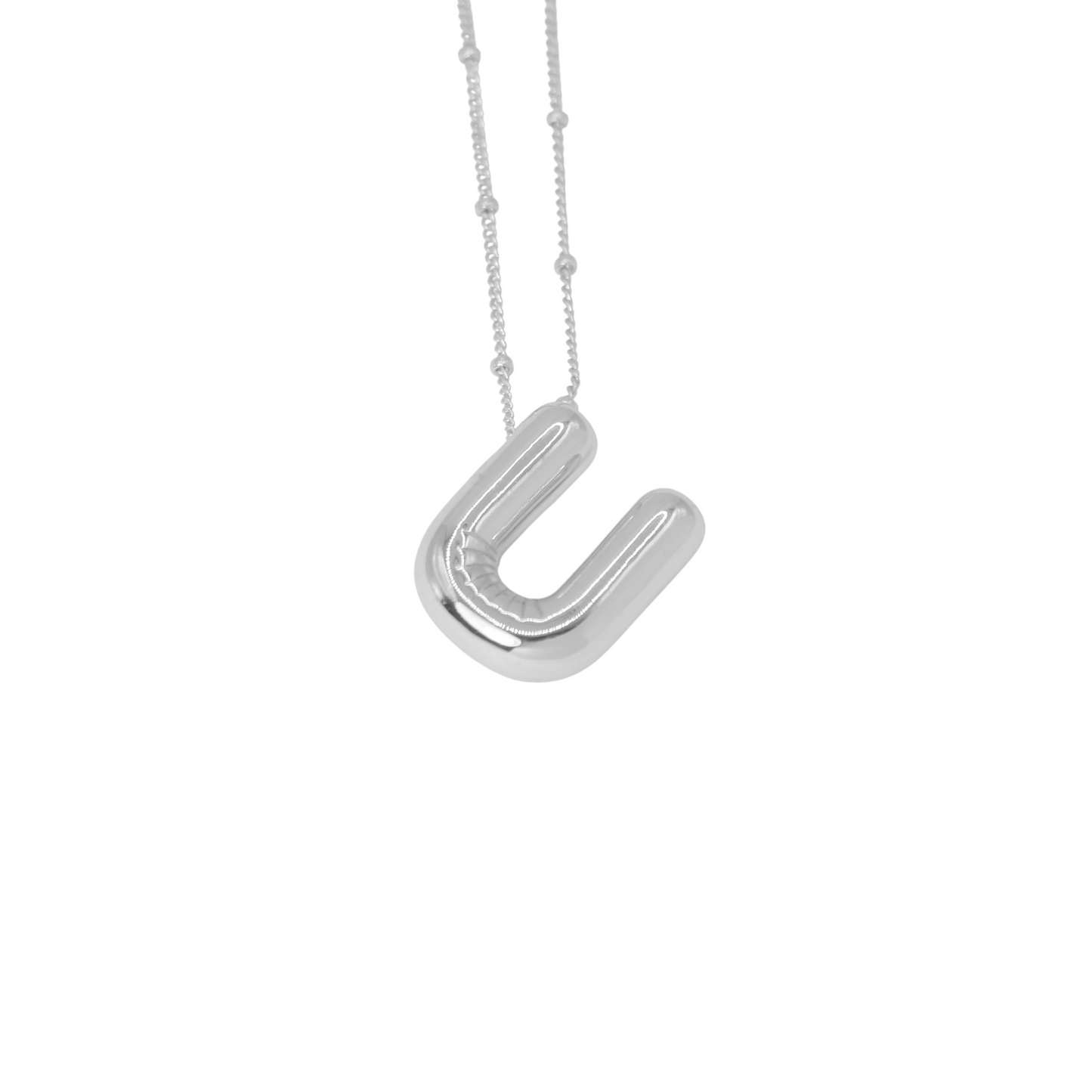 Collar Inicial Big Plateado