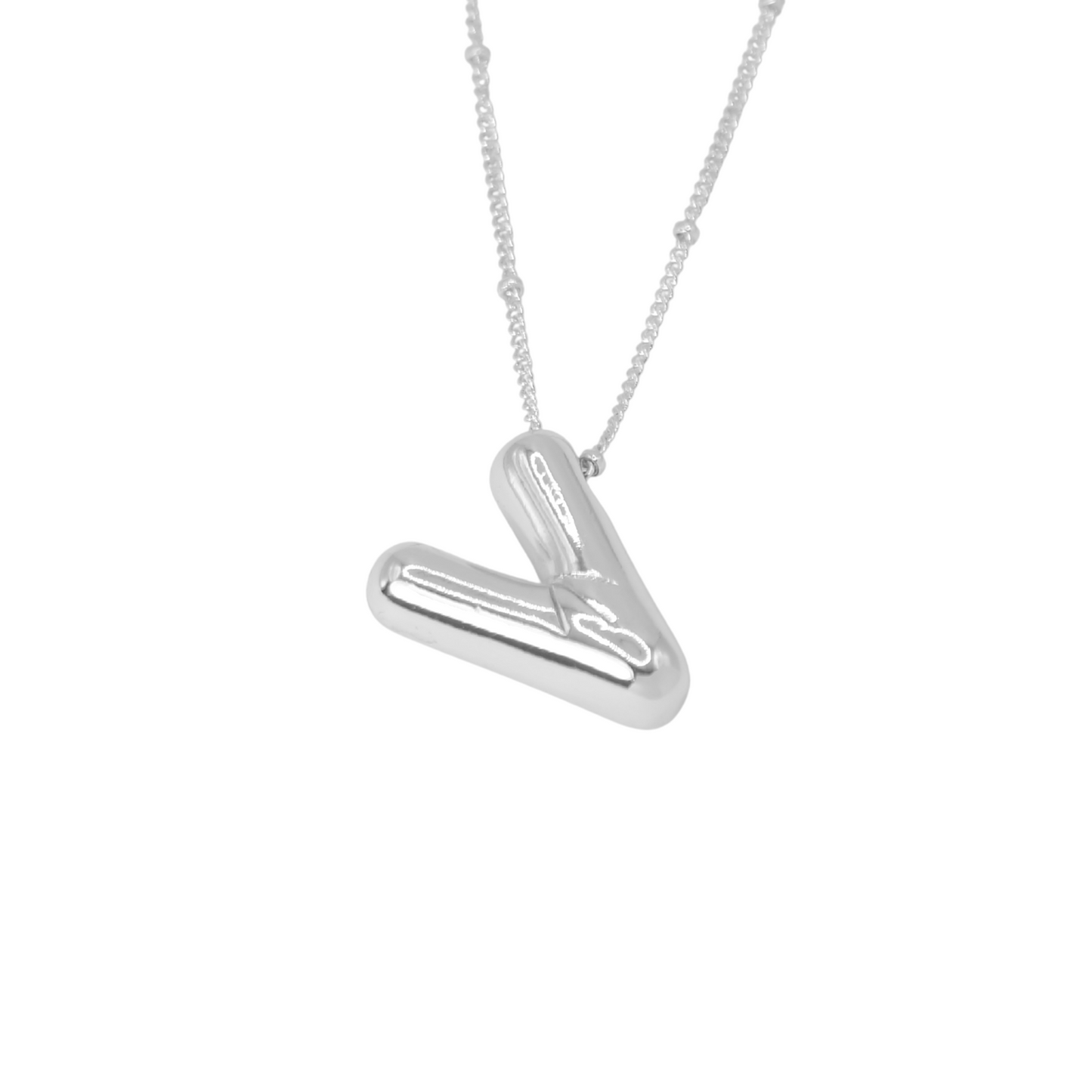 Collar Inicial Big Plateado