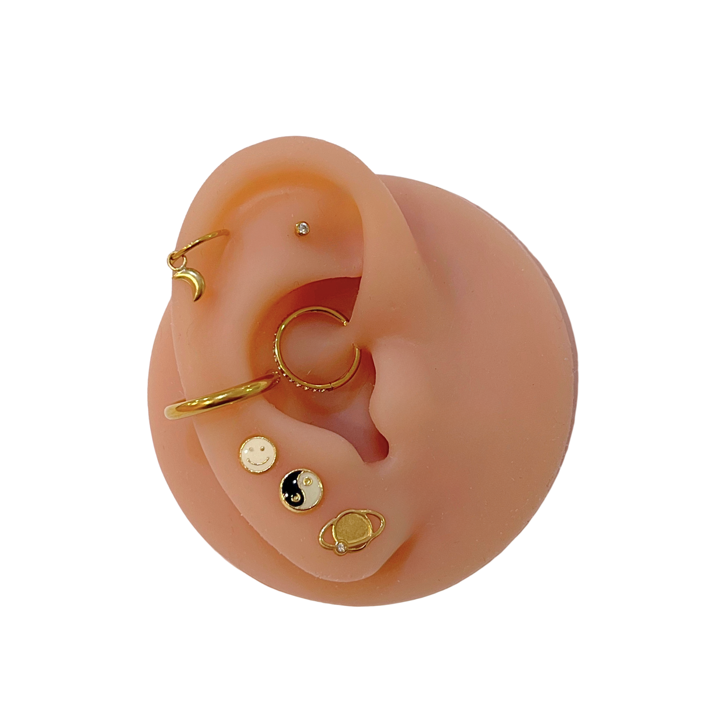 Saturno Con Circonia 10K