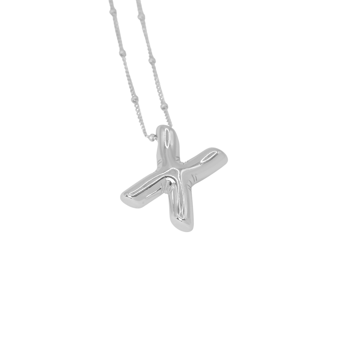 Collar Inicial Big Plateado