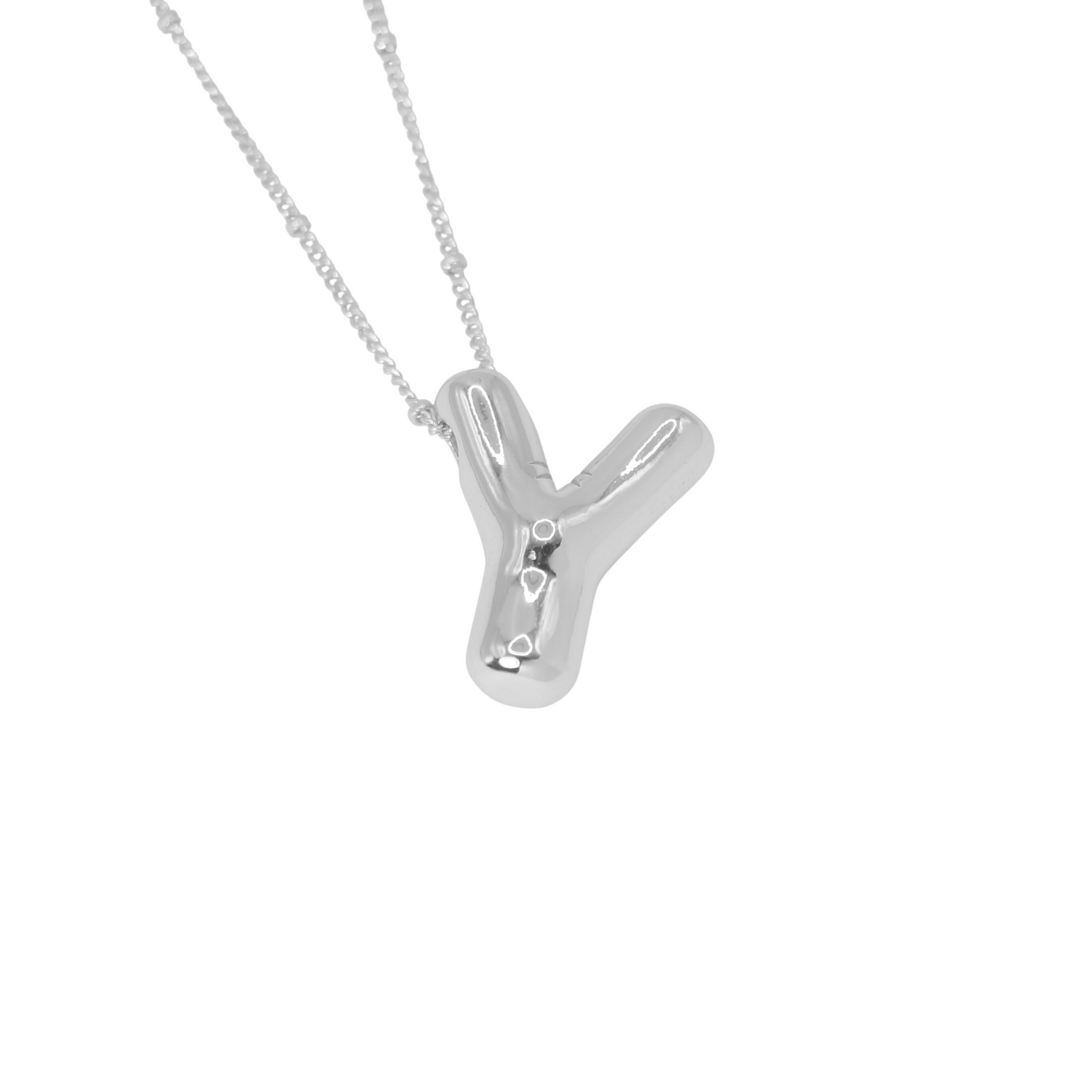 Collar Inicial Big Plateado