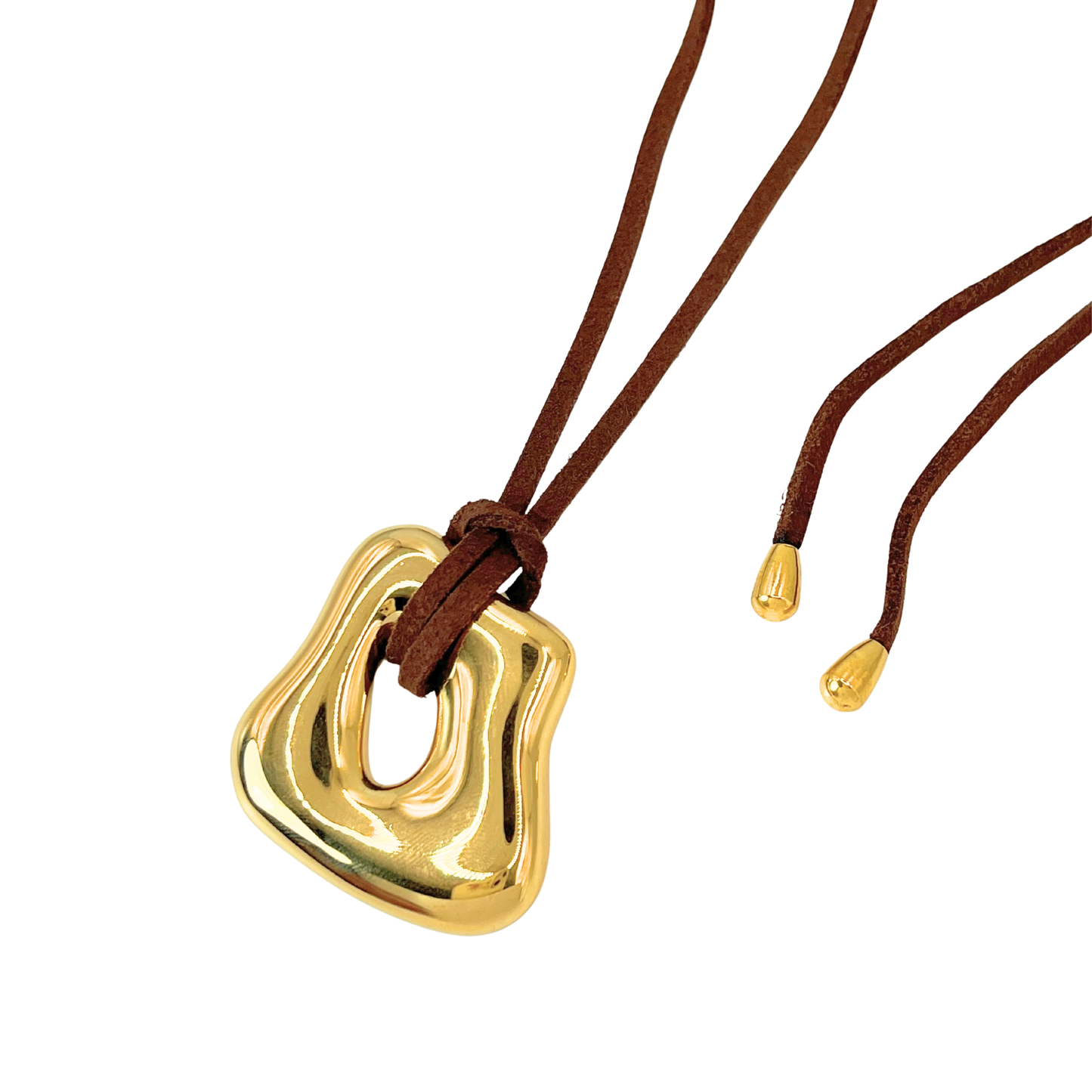 Collar Corbatin Irregular Dorado