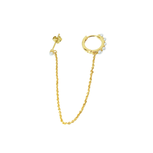 Hoop Perlitas y Cadena