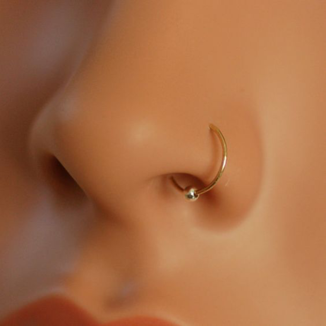 Arracada Piercing Acero Quirúrgico Con Bolita
