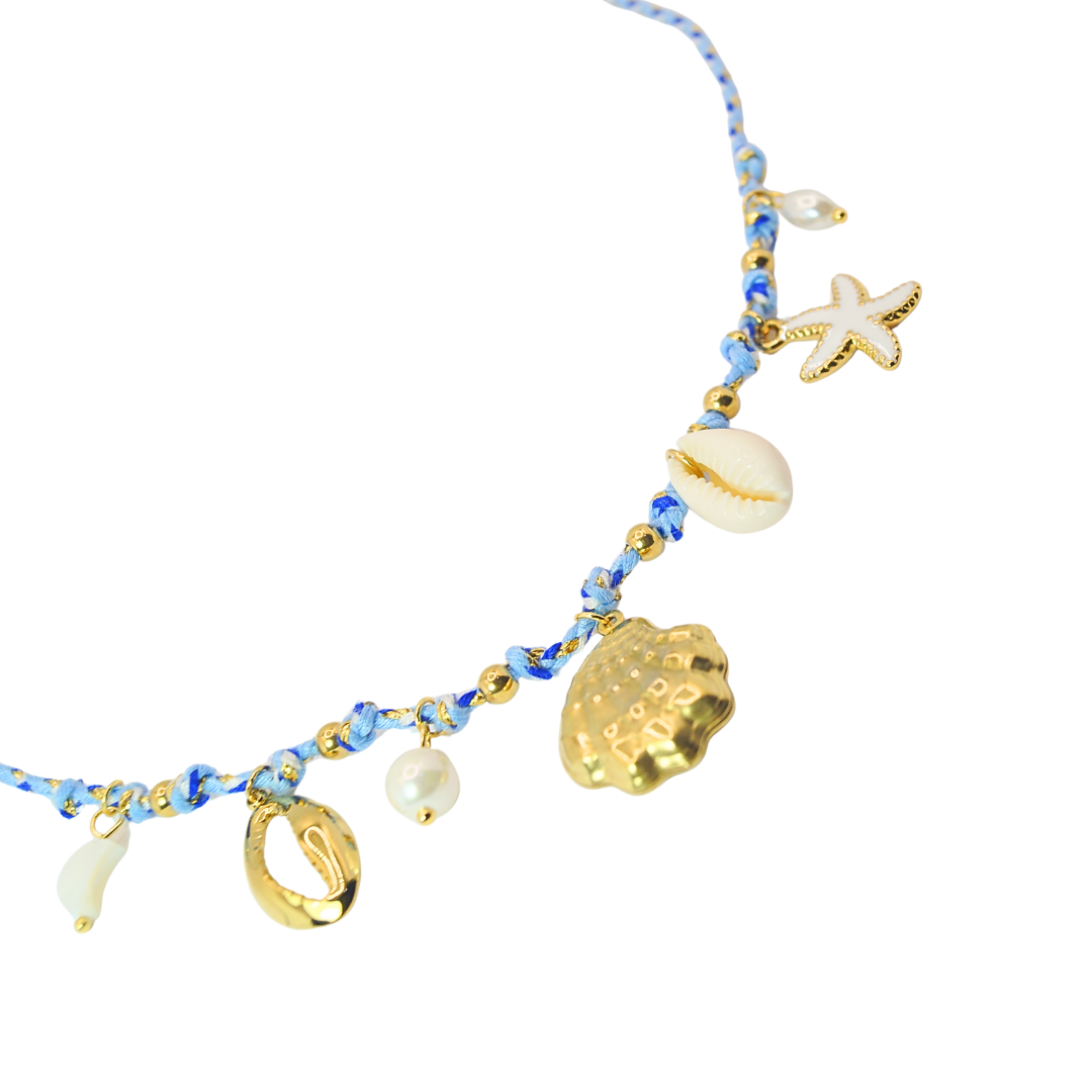 Collar azul charms marinos