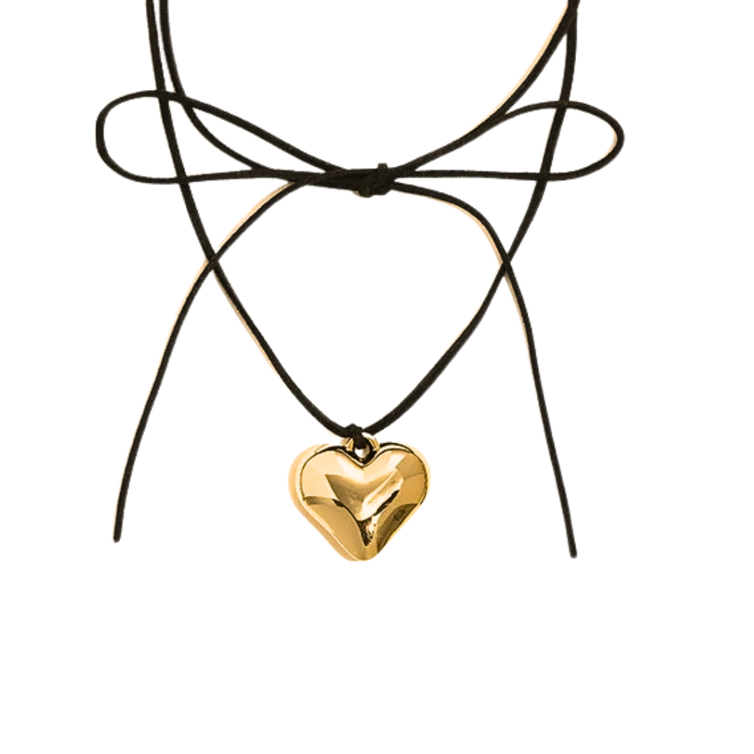 Corbatin dorado corazón
