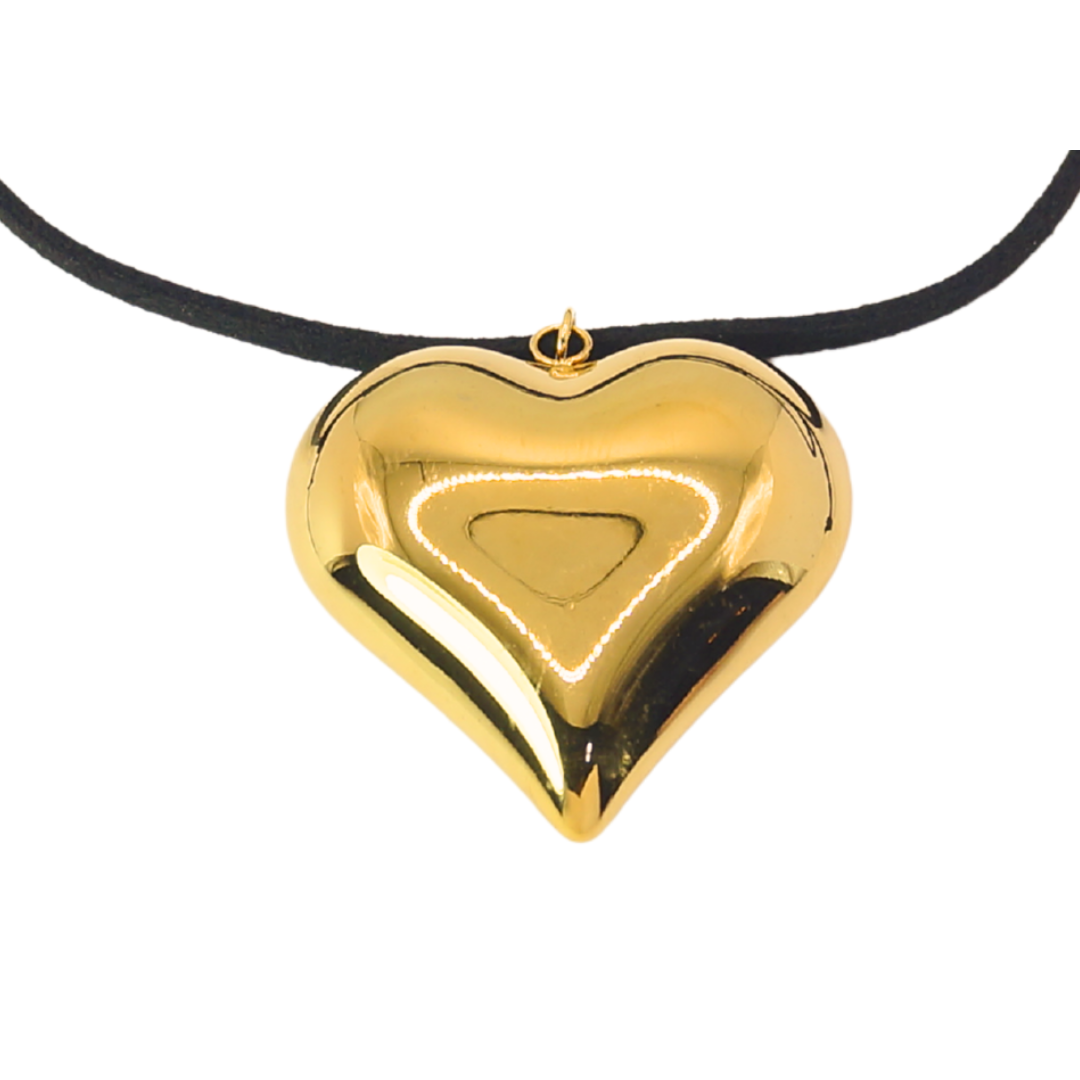 Corbatin dorado corazón