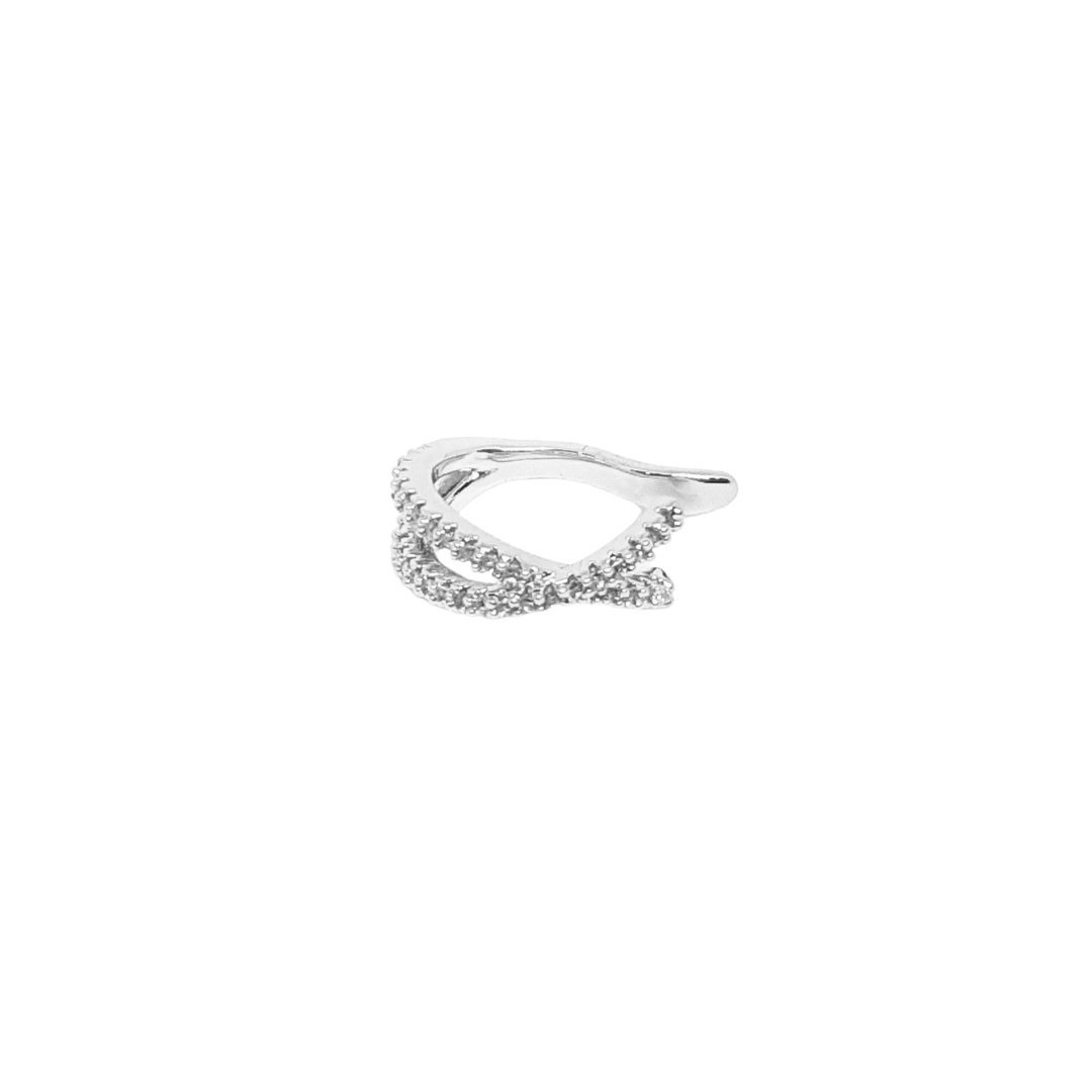 Ear Cuff Carol Plateado