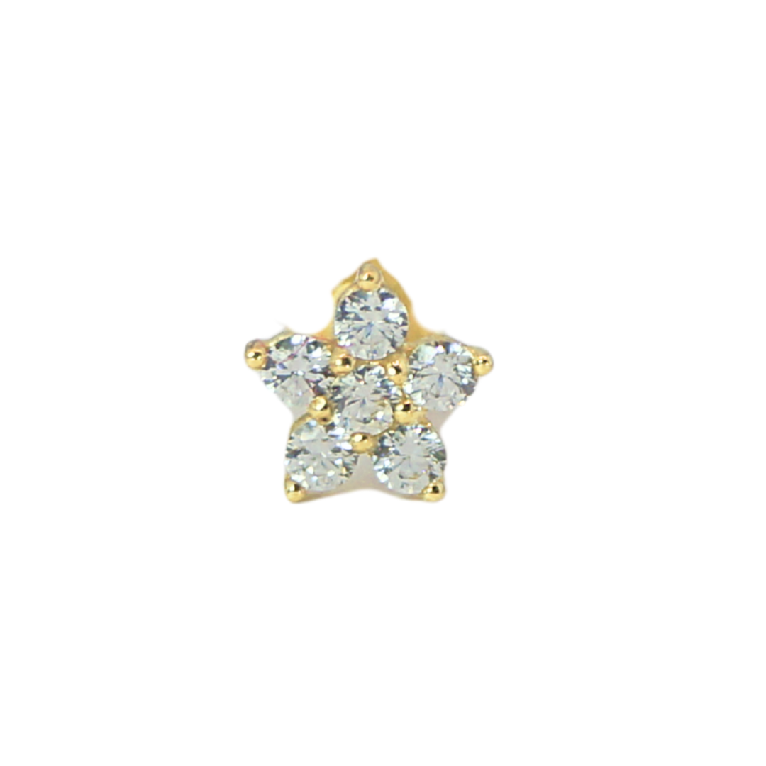 Flor Circonias 14K