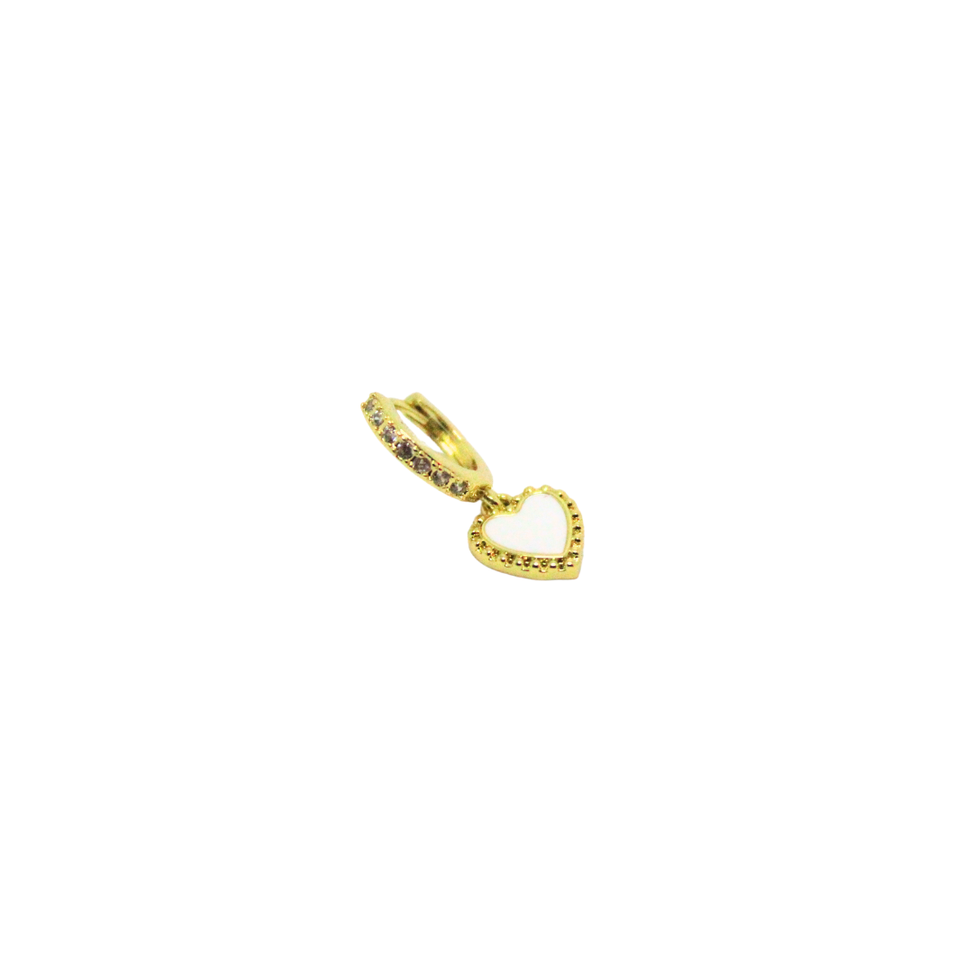 Hoop corazón blanco
