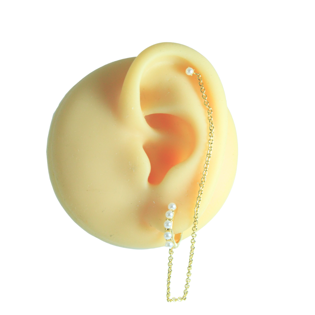 Hoop Perlitas y Cadena