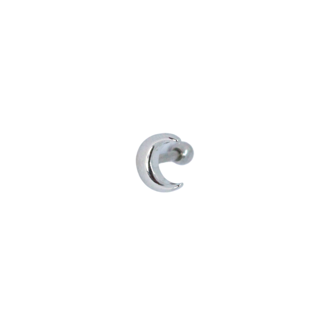 Piercing Acero Quirúrgico Plateado Luna