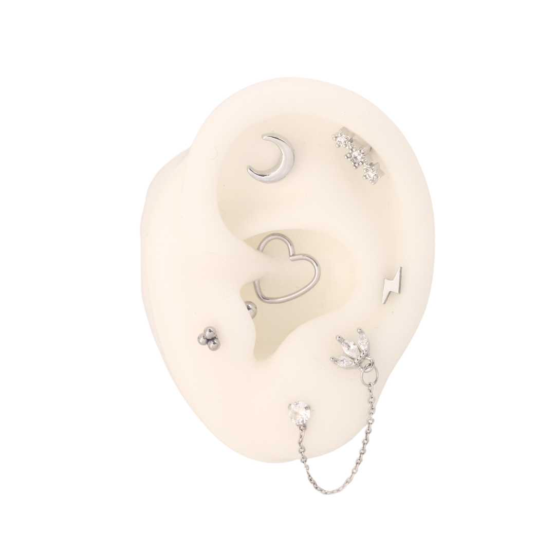 Piercing Acero Quirúrgico Plateado Rayito