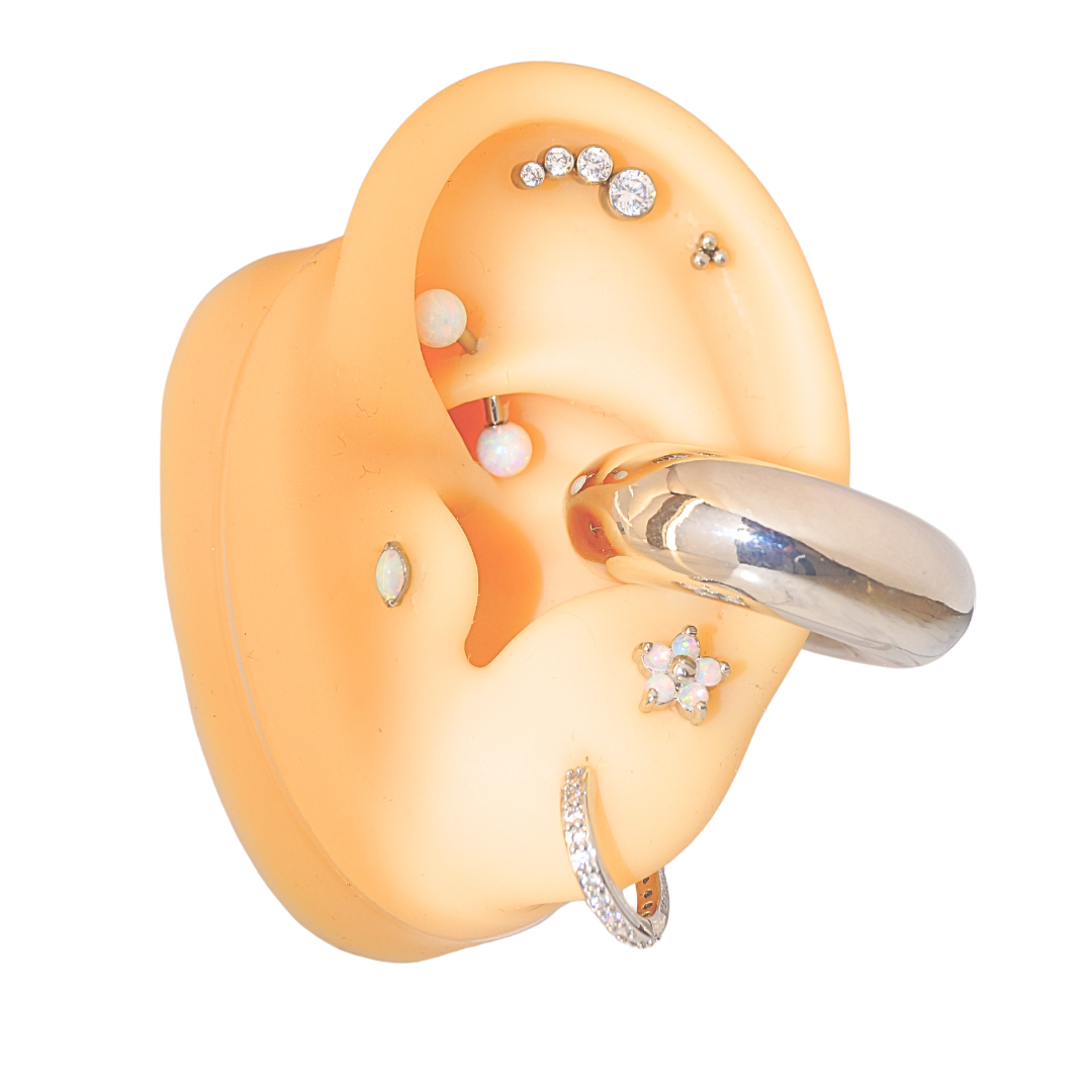 Ear Cuff Súper Chunky Plateado