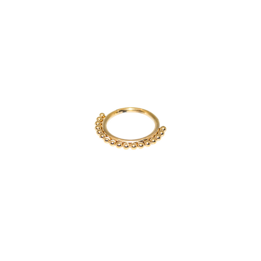 Piercing Titanio Dorado Clicker Bolitas 10mm