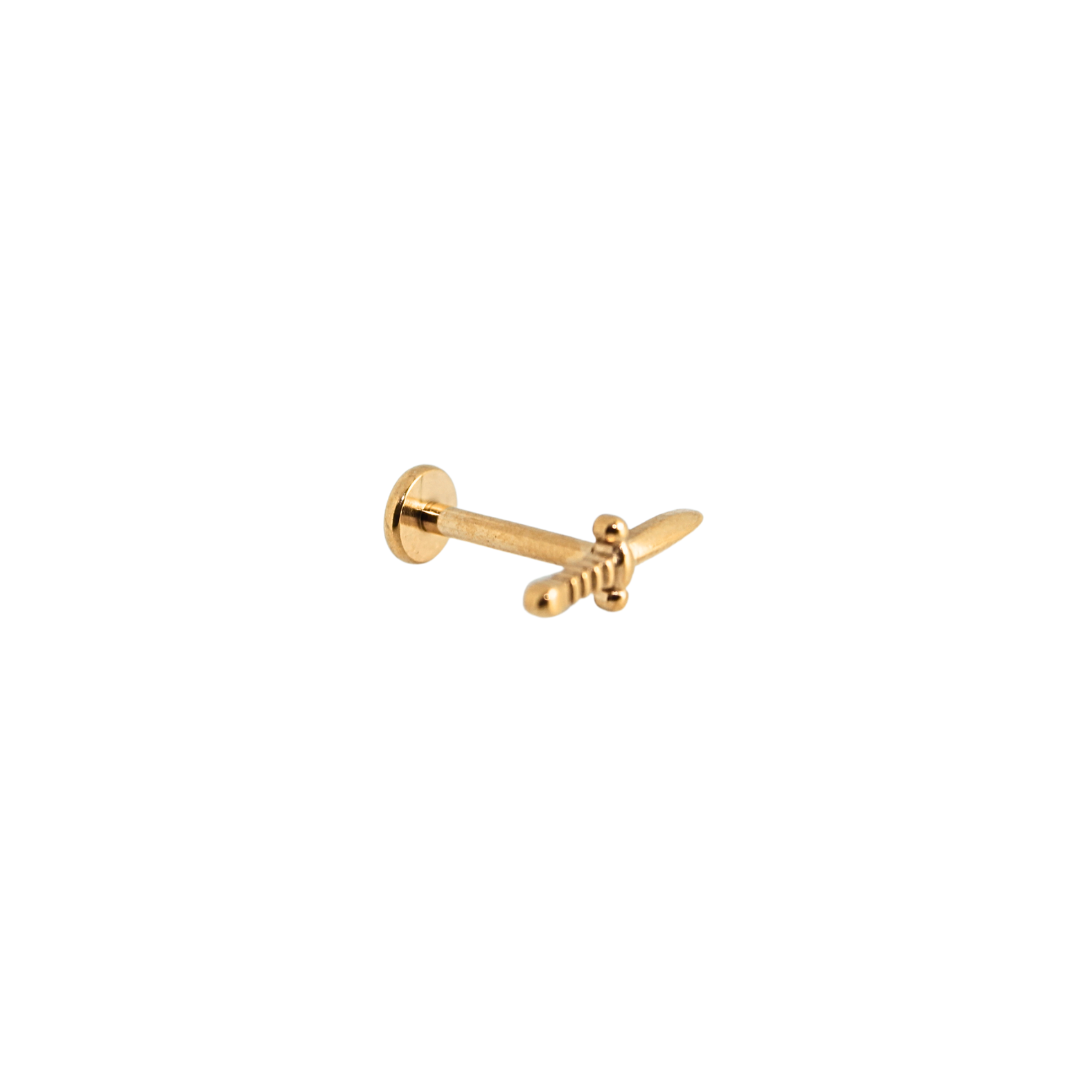 Piercing Titanio Dorado Espada