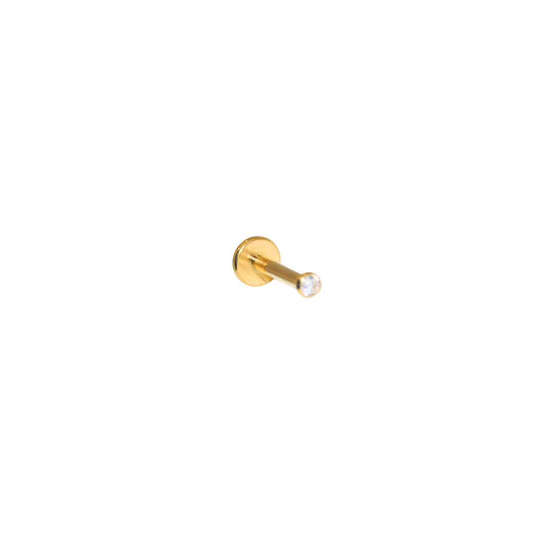 Piercing titanio dorado bisel