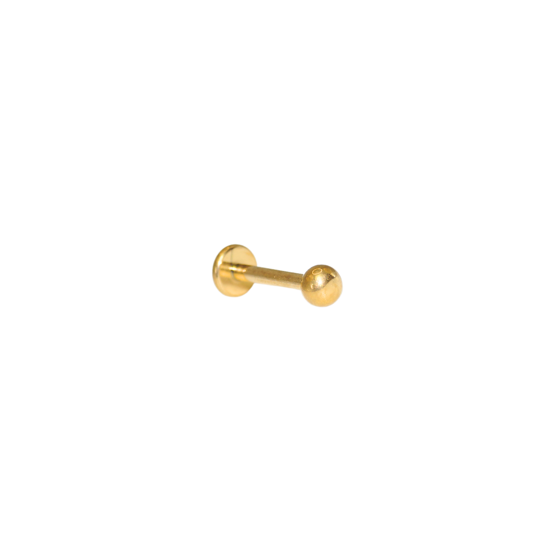 Piercing titanio dorado bolita