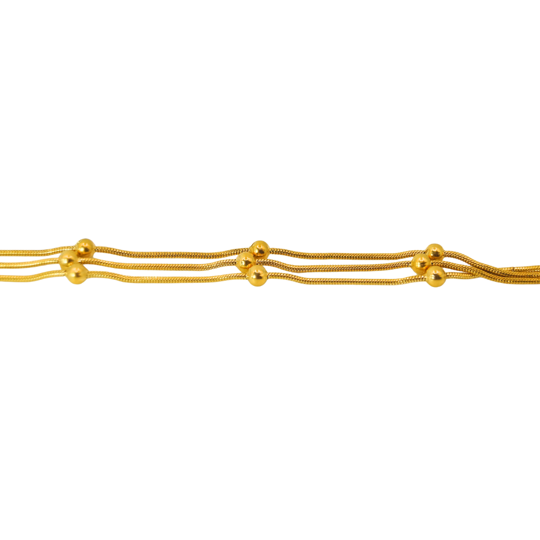 Pulsera triple bolitas