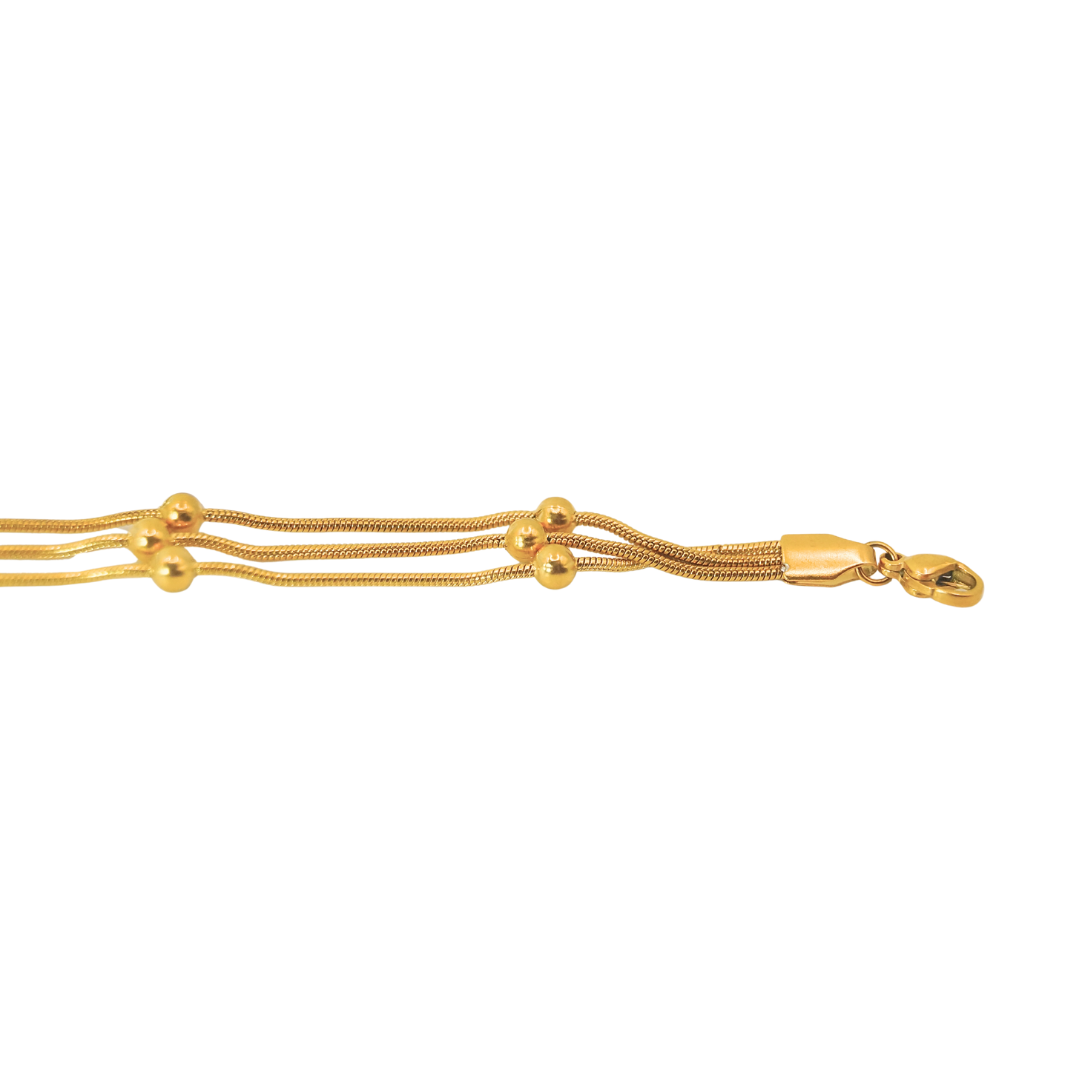 Pulsera triple bolitas