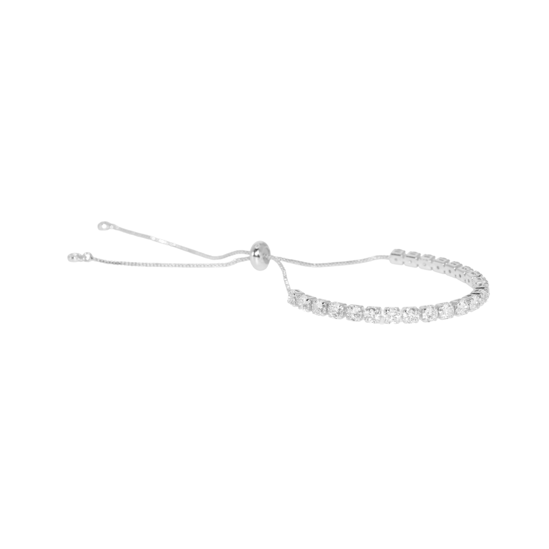 Pulsera Circonias Plateada