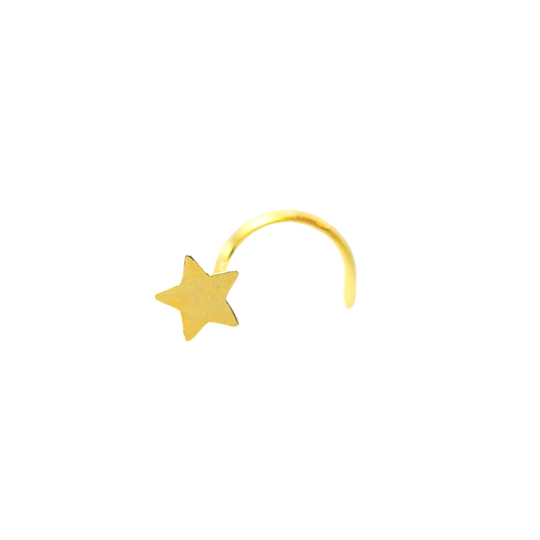 Tragus estrella lisa 14K
