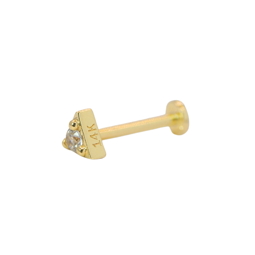 Triangulo Circonia 14K