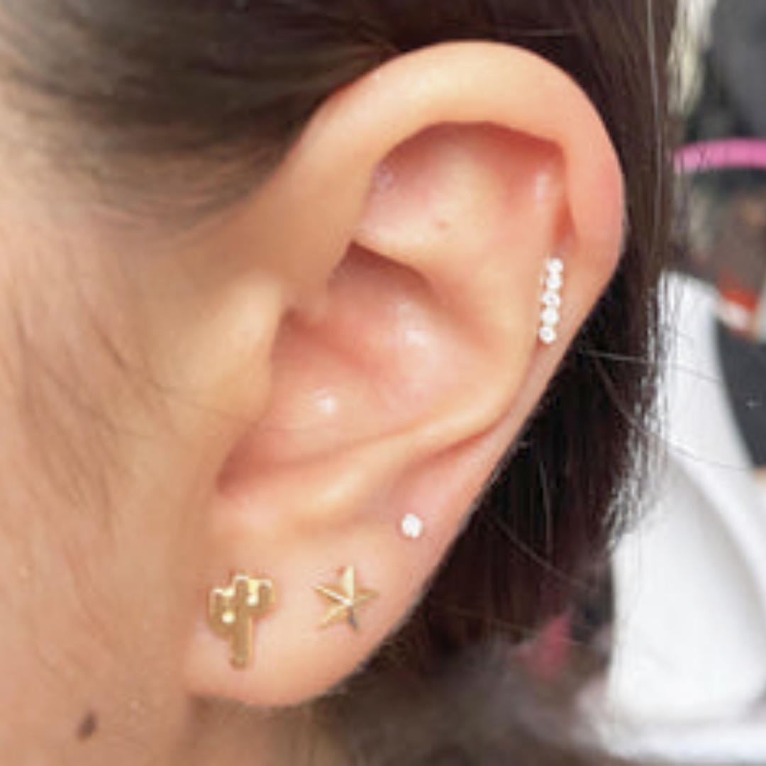 Palito Circonias 10K