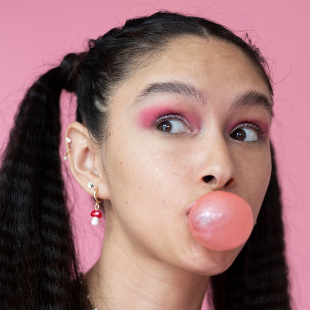 Arracada Perla Blanca Acero Dorado 8mm