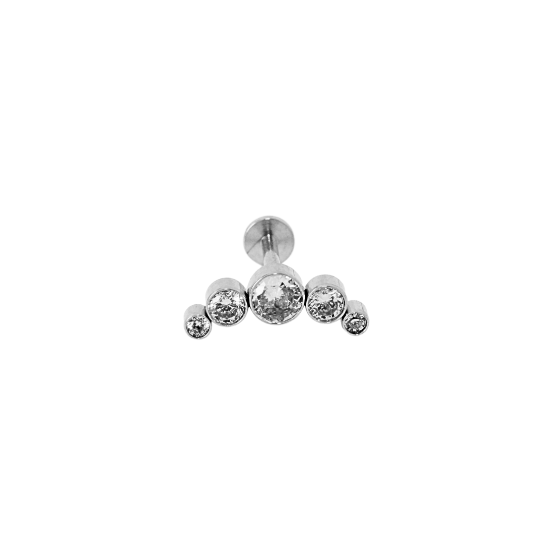 Piercing Titanio Plateado Boomerang
